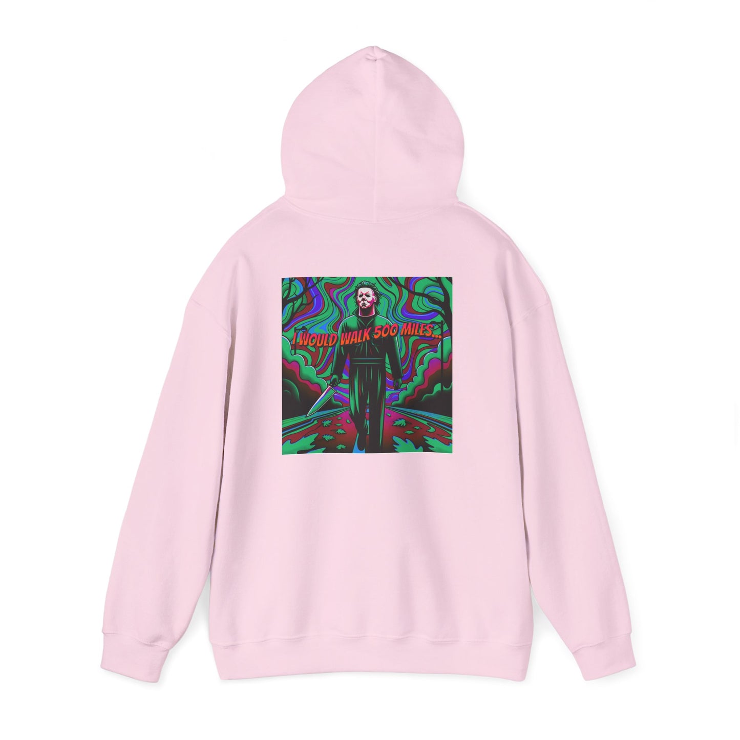Psychedelic Road Trip Michael Hoodie – "Would Walk 500 Miles" Graphic Pullover