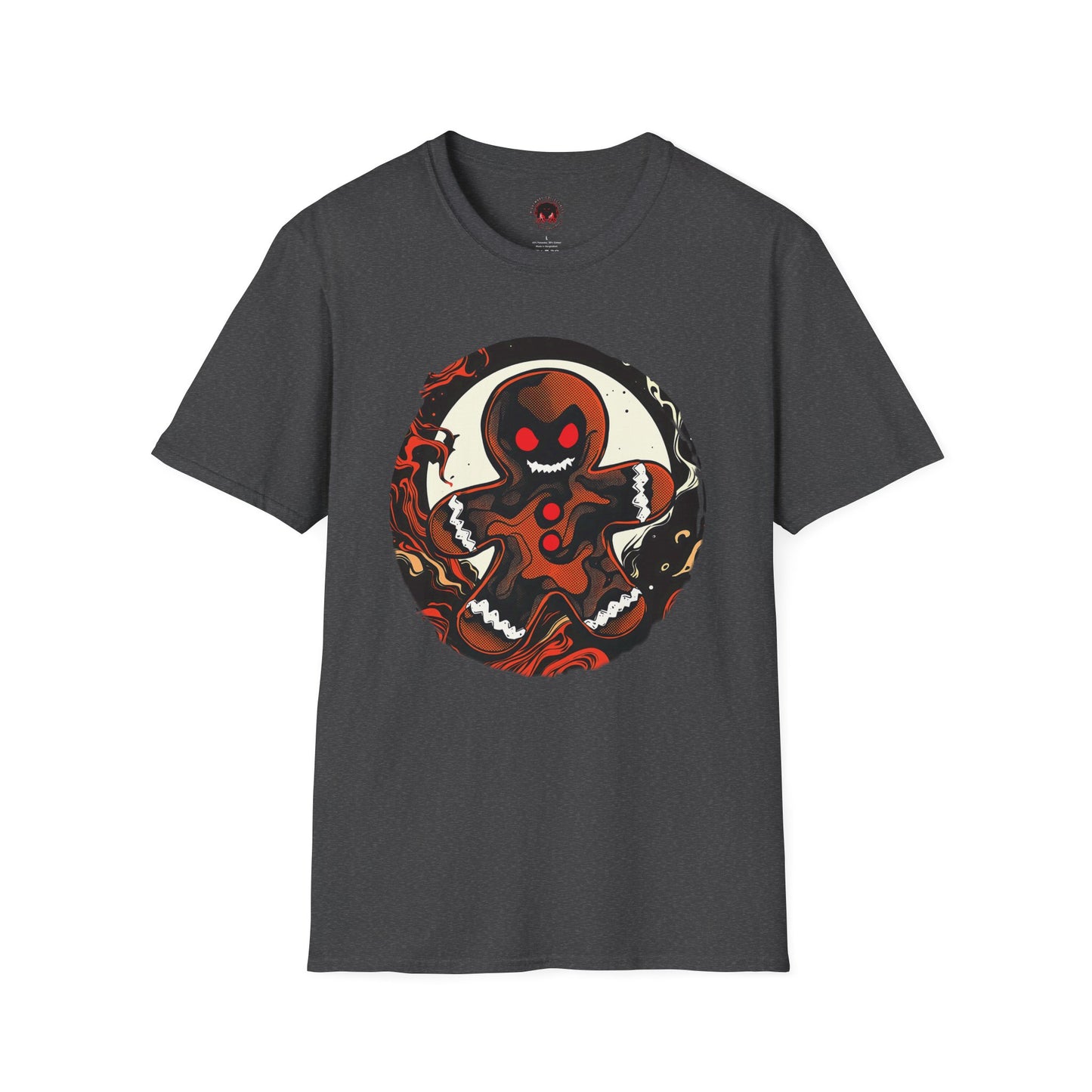 Evil Gingerbread T-Shirt – Spooky Holiday Horror Cookie Design