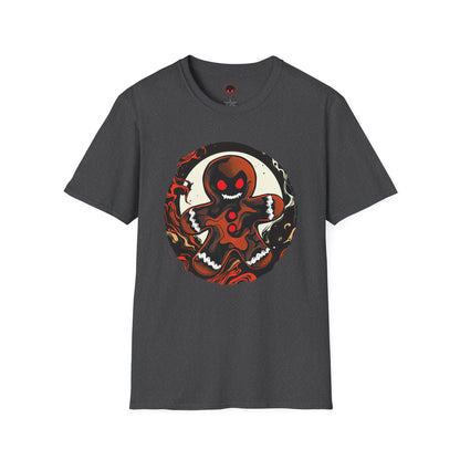 Evil Gingerbread T-Shirt – Spooky Holiday Horror Cookie Design