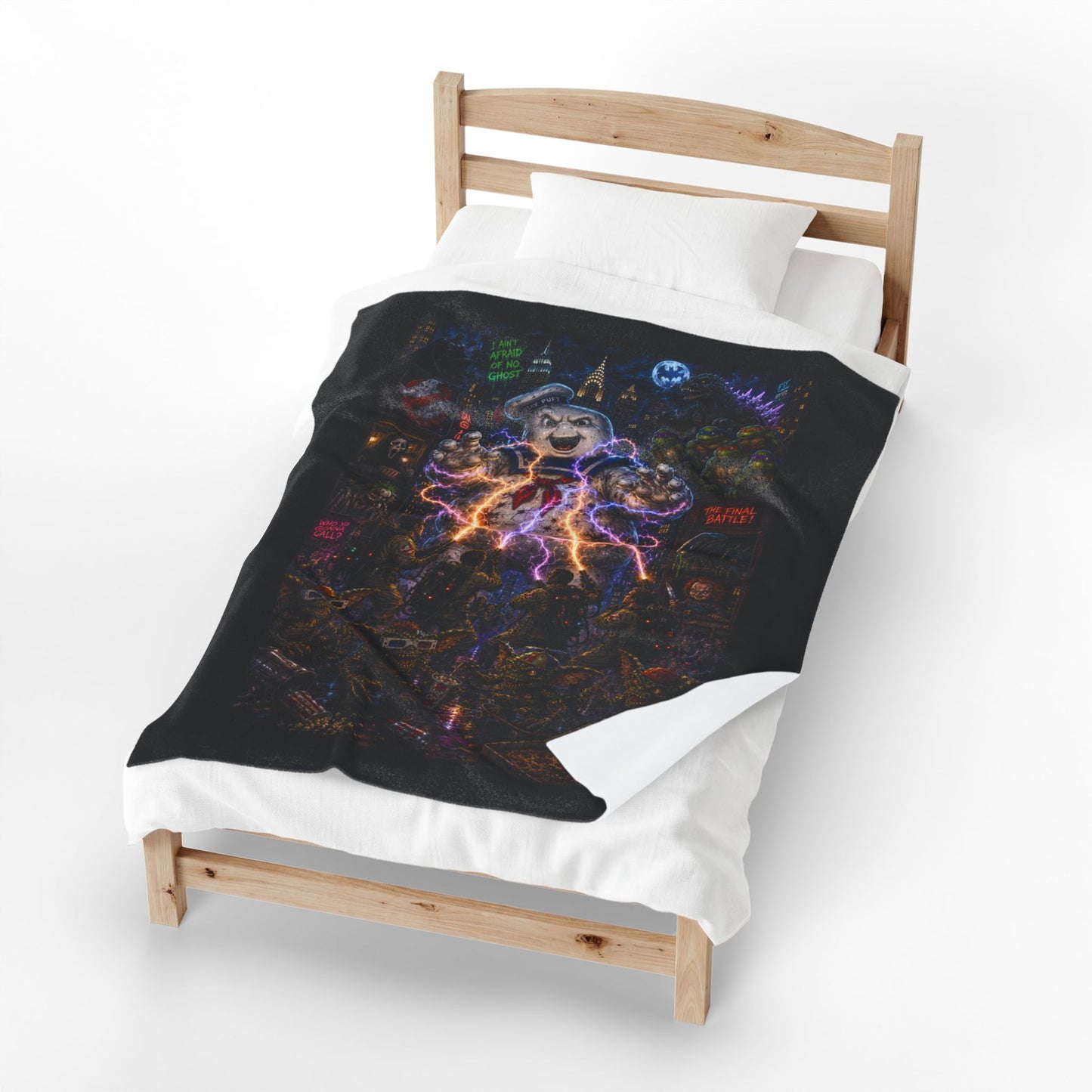 80's Retro Horror Movie Plush Blanket Throw for Fans