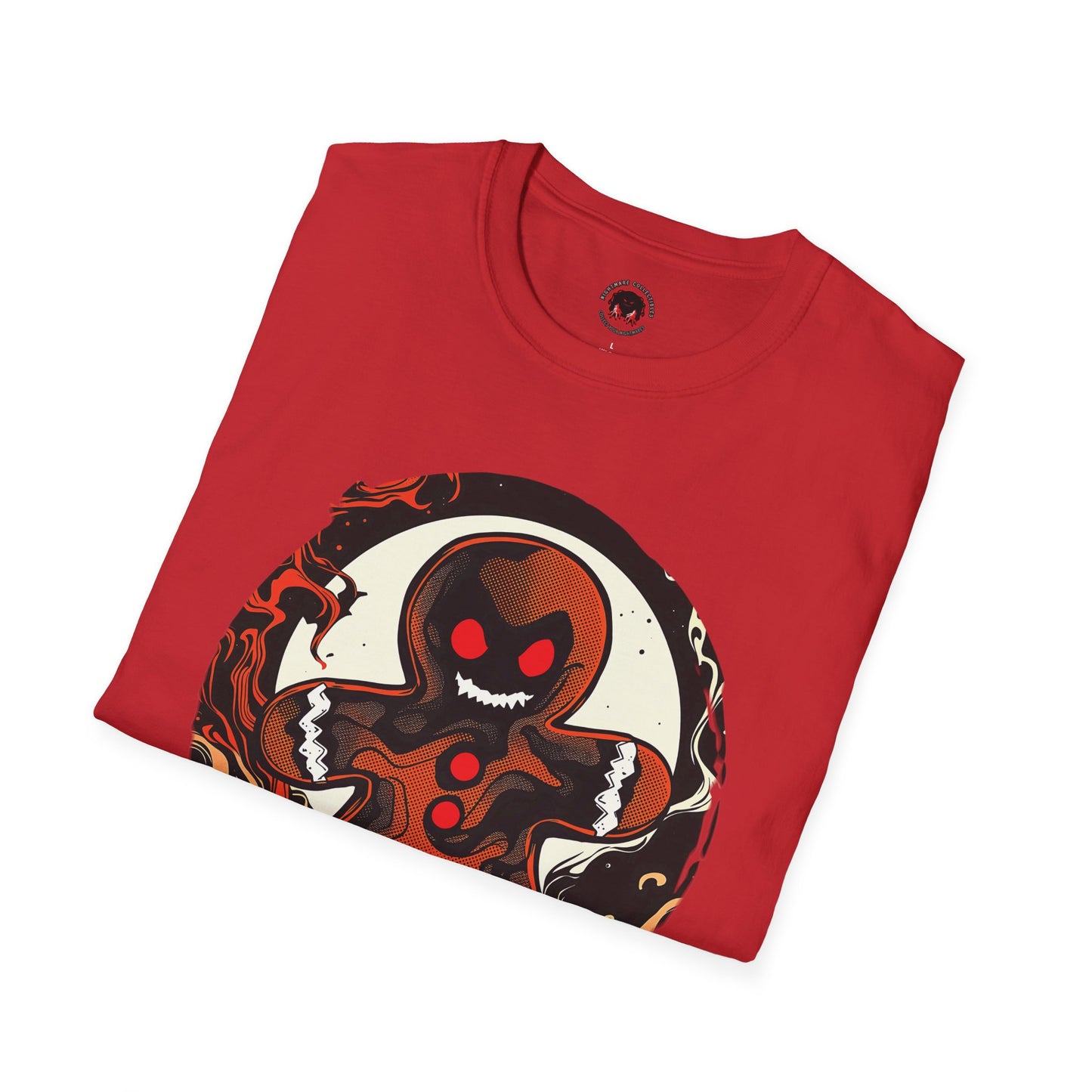 Evil Gingerbread T-Shirt – Spooky Holiday Horror Cookie Design