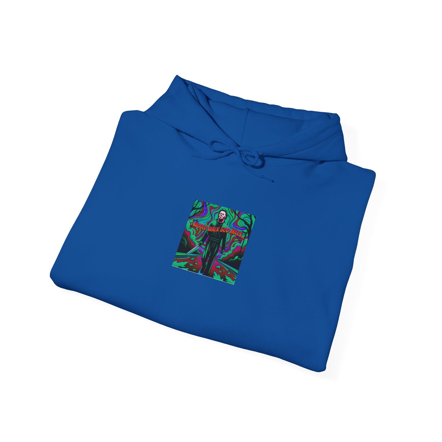 Psychedelic Road Trip Michael Hoodie – "Would Walk 500 Miles" Graphic Pullover