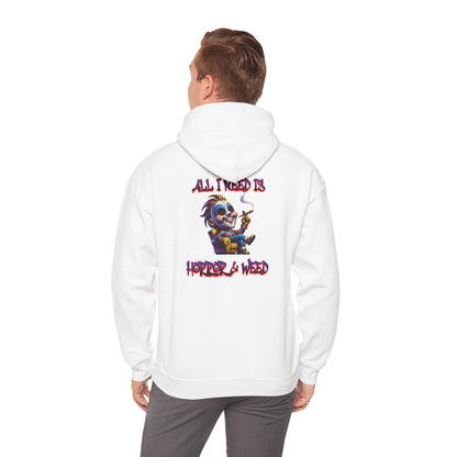 All I need is Horror & W**d Unisex Heavy Blend™ Hooded Sweatshirt