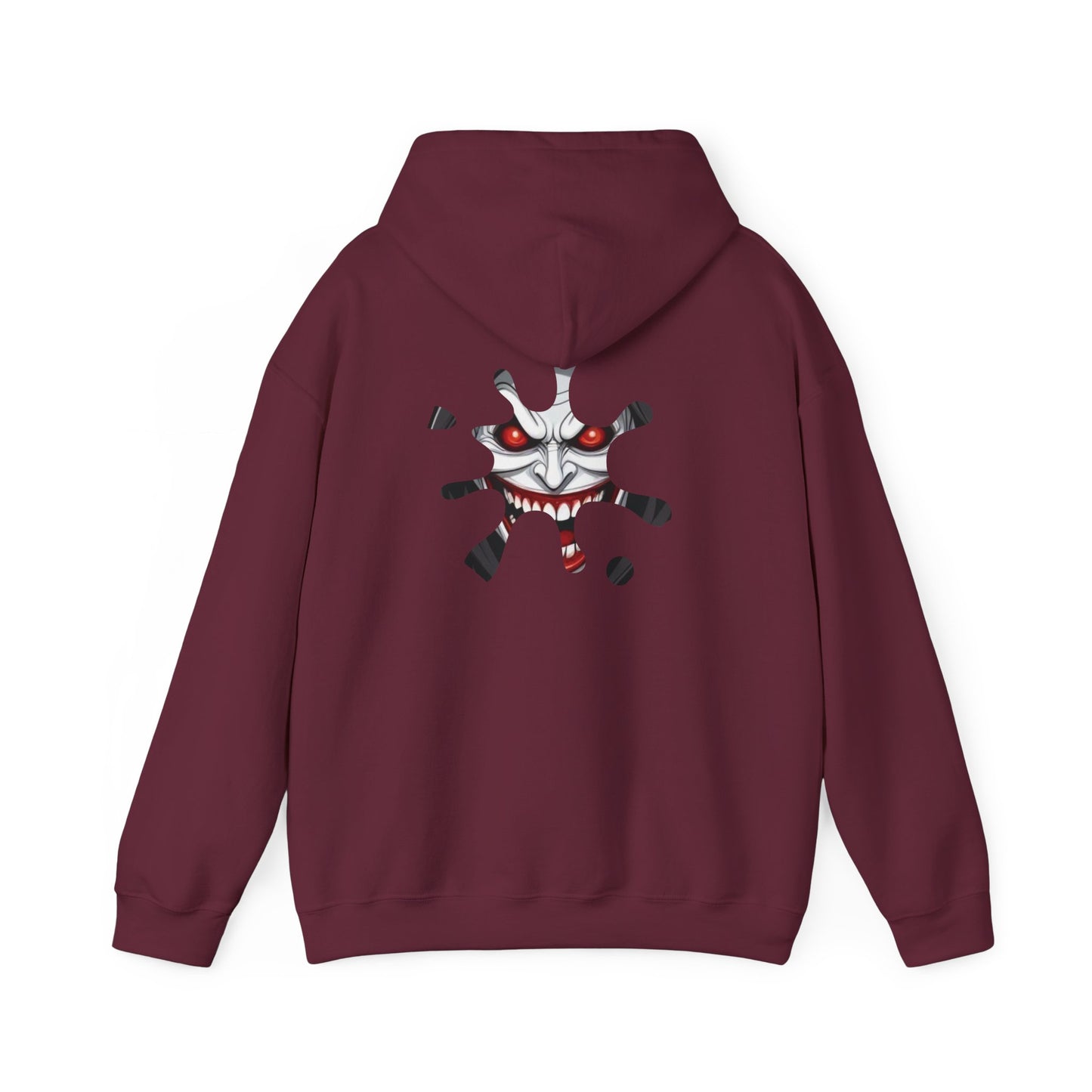 Hooded Sweatshirt - Joker Inspired Sinister Evil Smile Print