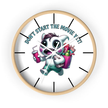 Summerween Don't Start The Movie Cute Monster Wall Clock