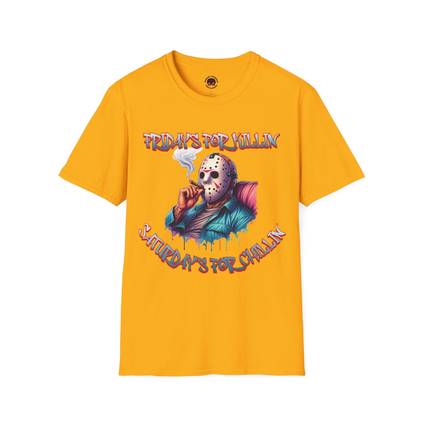 Summerween Saturday's For Chillin Jason 420 Unisex Soft style T-Shirt