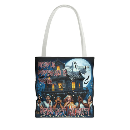 People Popcorn & Panic Perfect Night Shoulder Tote Bag (AOP)