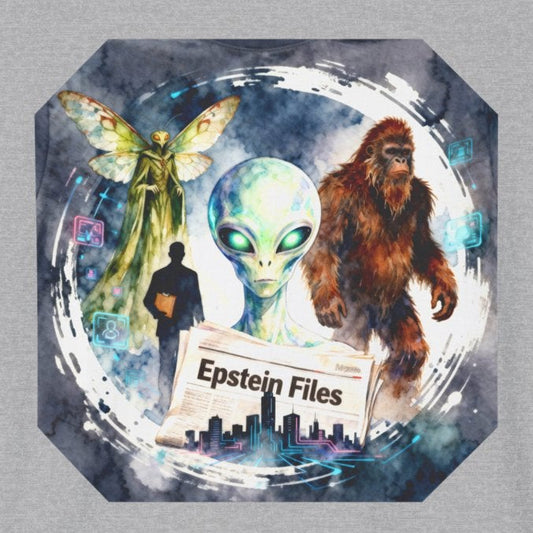 Alien Files Graphic T-Shirt — UFO, Bigfoot & Cryptid Art Tee