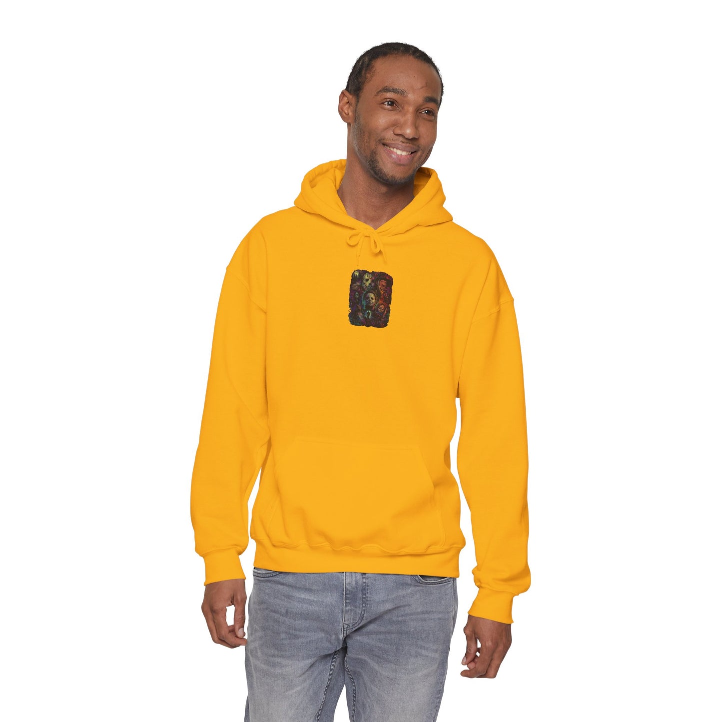 Horror Icons Hoodie — Vintage Slasher Collage Sweatshirt