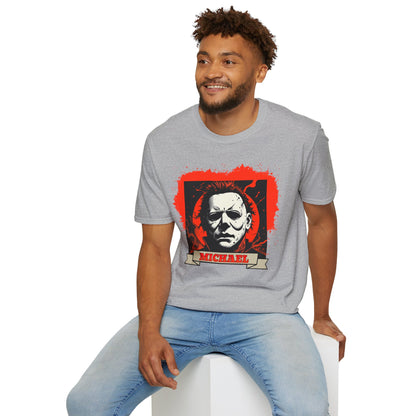 Vintage Horror Mask Portrait "Michael" Graphic T-Shirt