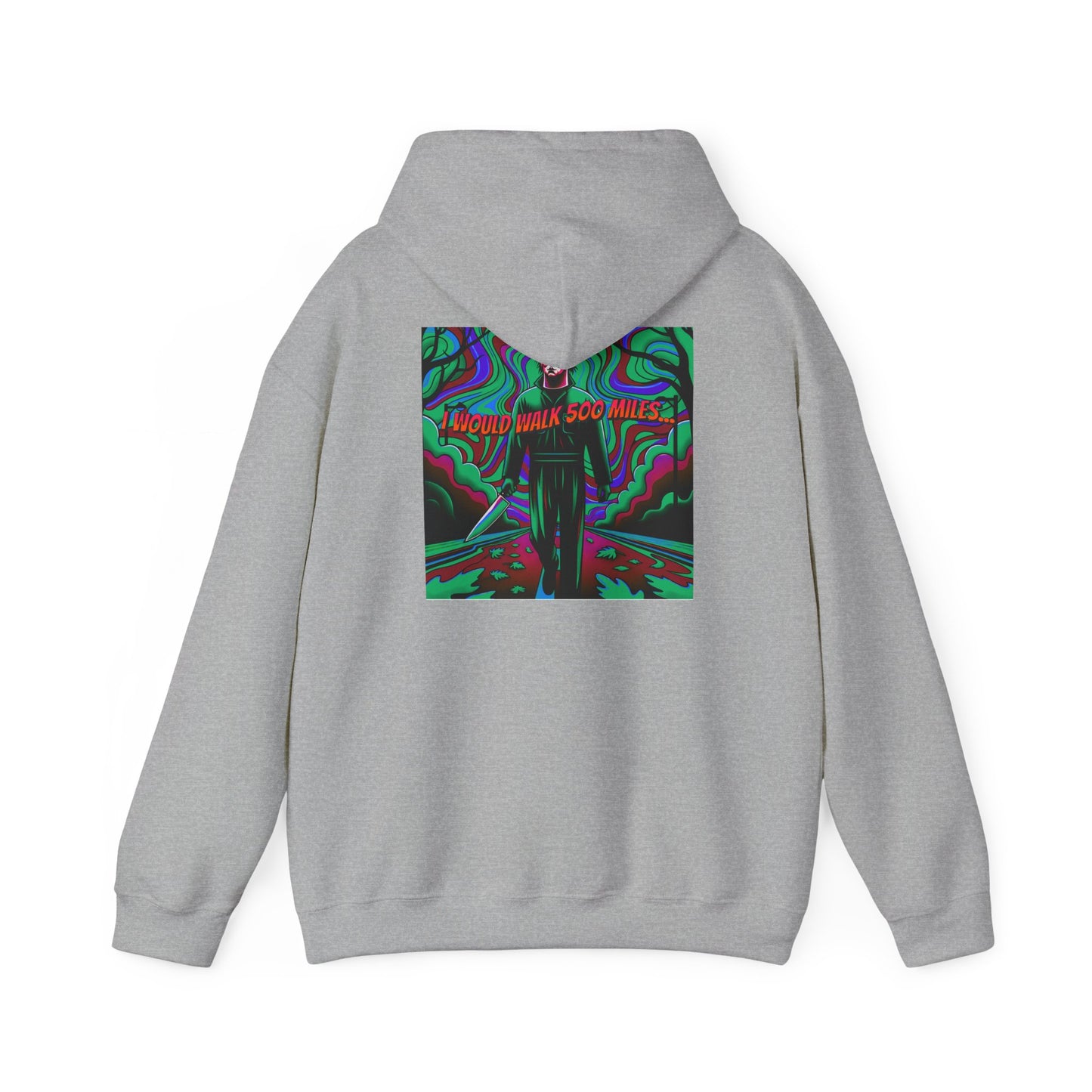 Psychedelic Road Trip Michael Hoodie – "Would Walk 500 Miles" Graphic Pullover