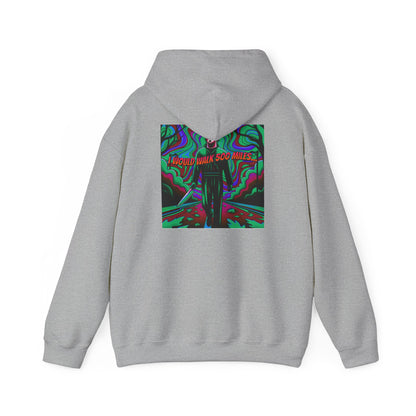 Psychedelic Road Trip Michael Hoodie – "Would Walk 500 Miles" Graphic Pullover