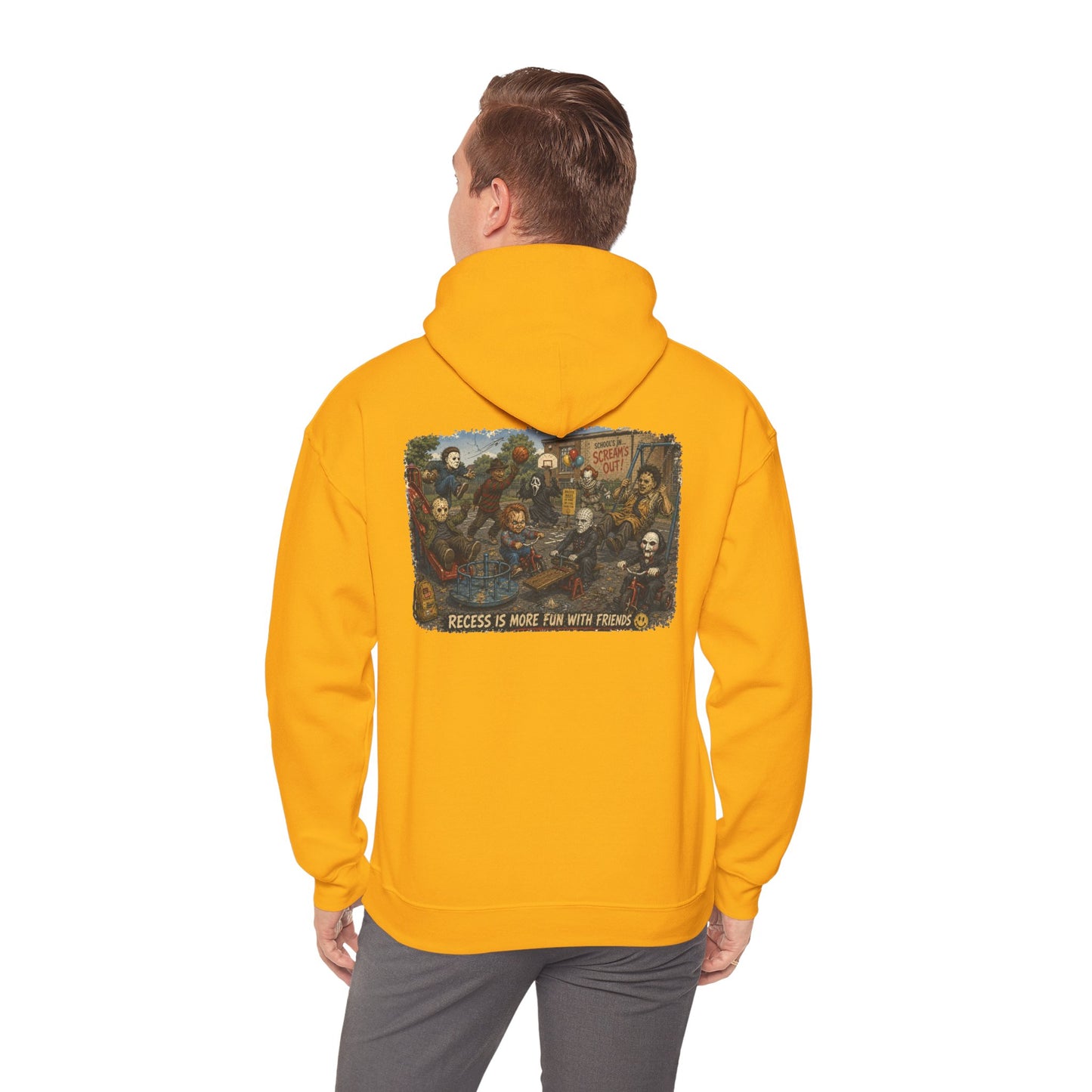 Horror Icons Illustration “Recess Is More Fun With Friends” - Hoodie