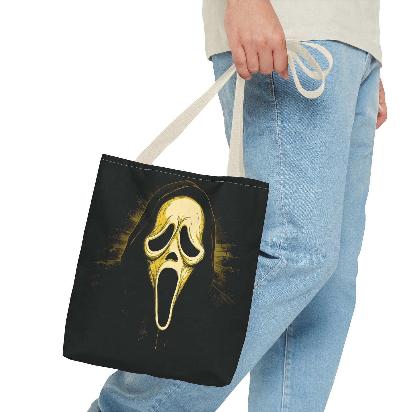 Spooky Scream Tote Bag — Ghost Face Design