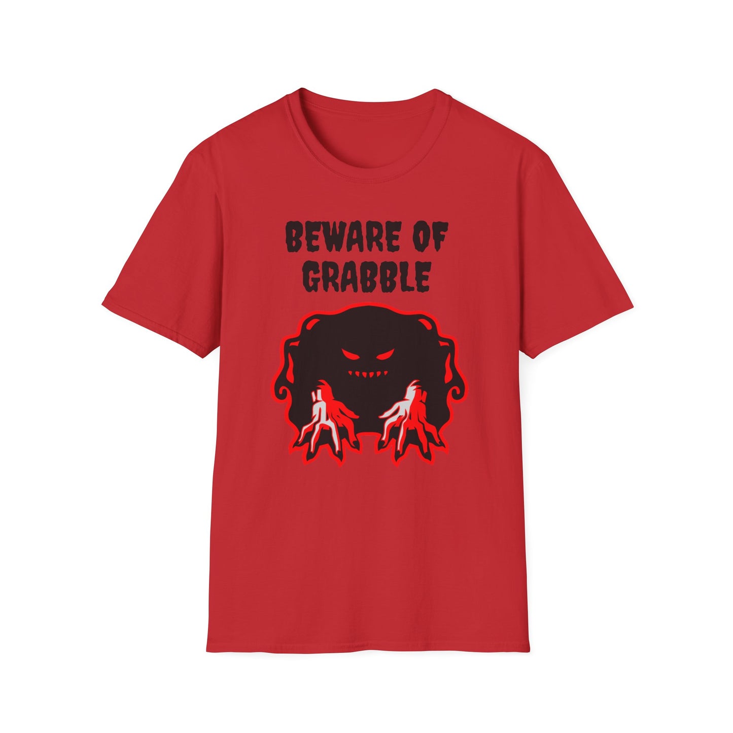 Nightmare Collectibles Beware Of Grabble Unisex Softstyle T-Shirt Horror Fun Shirt