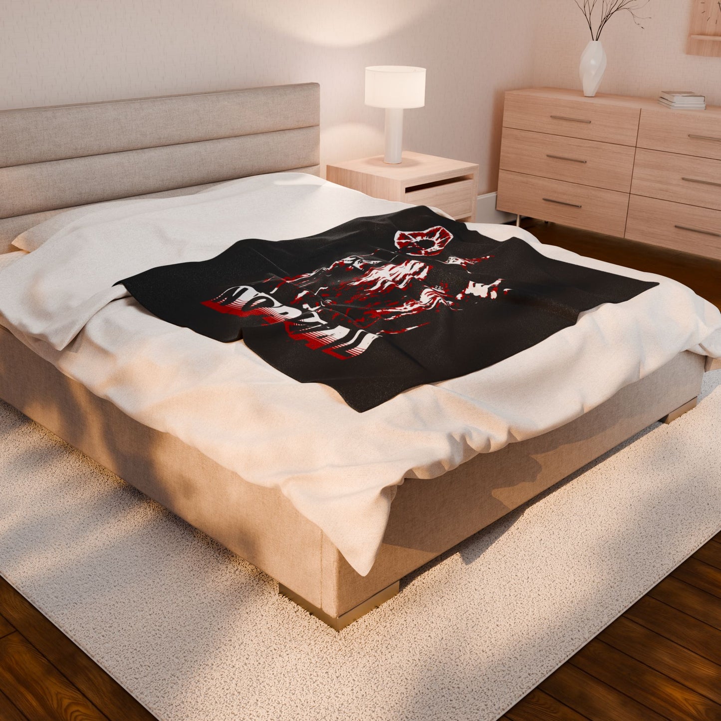 Velveteen Plush Blanket - F*ck Normal! Wizard Middle Finger Design