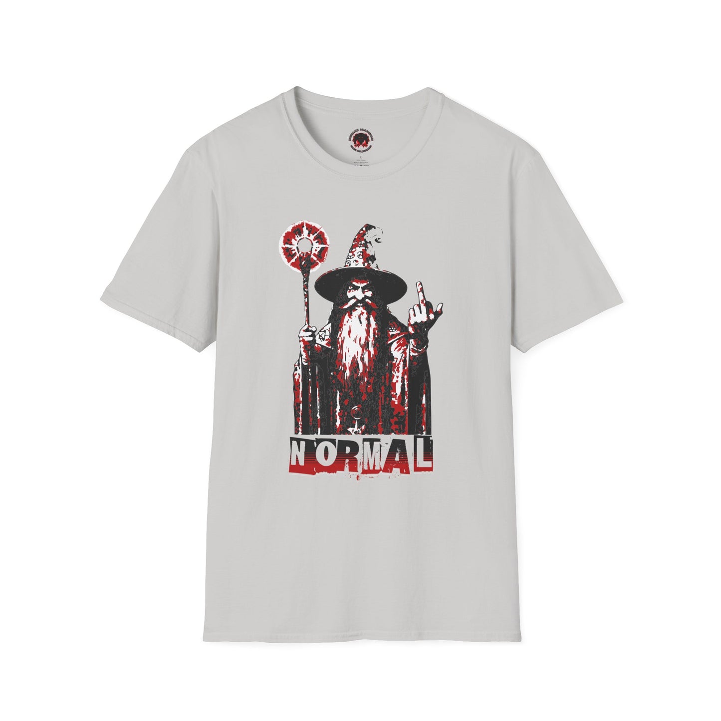 Unisex Soft Style T-Shirt - F*ck Normal Middle Finger Wizard Design