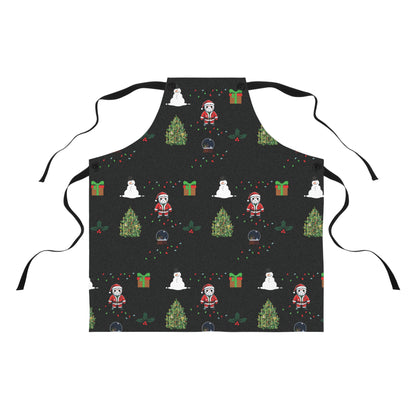 Christmas Cooking Apron - Jason in Santa Suit Horror Home Holiday Gift