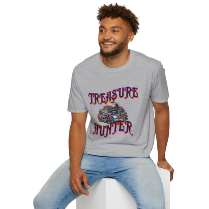 Treasure Hunter Retro Video Game Soft Style T-Shirt Gamer Collector Fun Funny