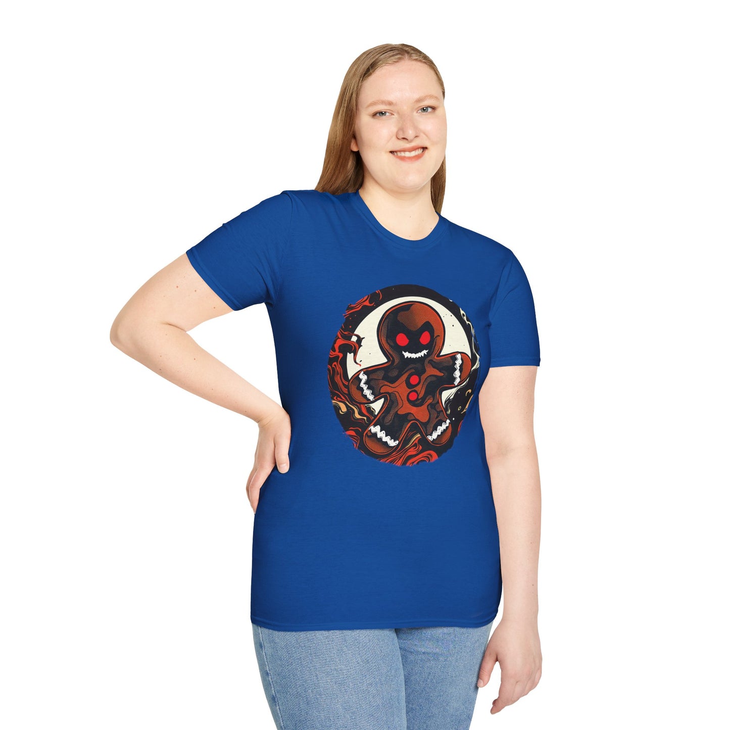 Evil Gingerbread T-Shirt – Spooky Holiday Horror Cookie Design
