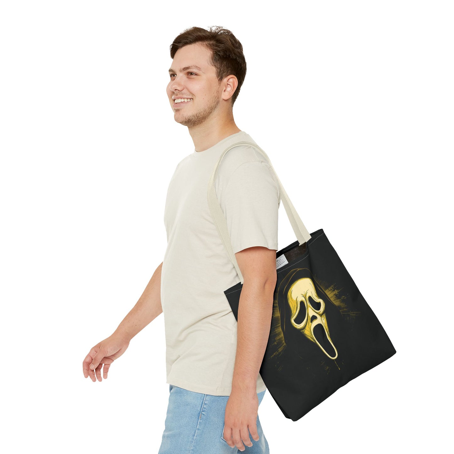 Spooky Scream Tote Bag — Ghost Face Design