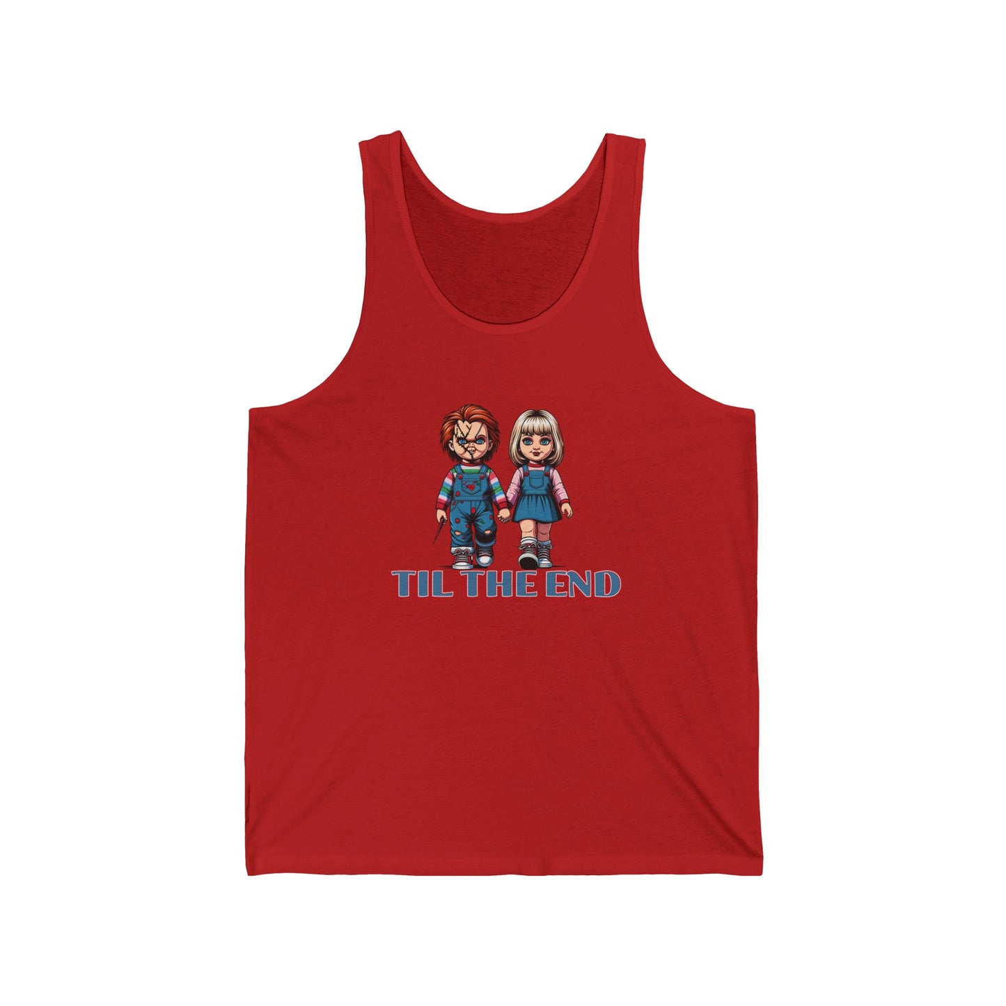 Til The End Horror Couple Unisex Jersey Tank Top