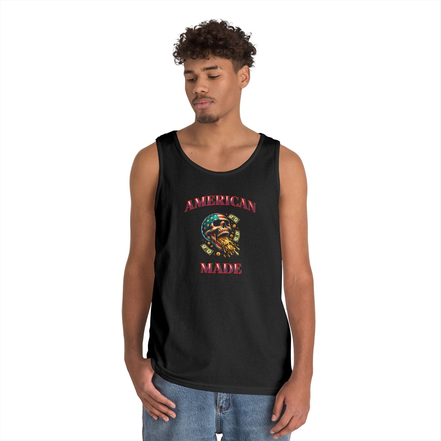 Tank Top - American Made Skull Money Design