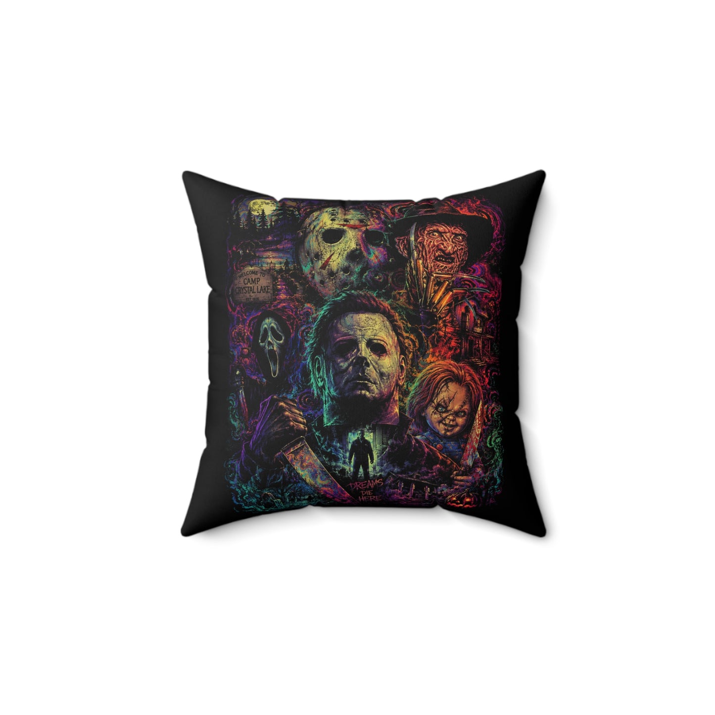 Horror Icons Decorative Pillow - Throw Pillow