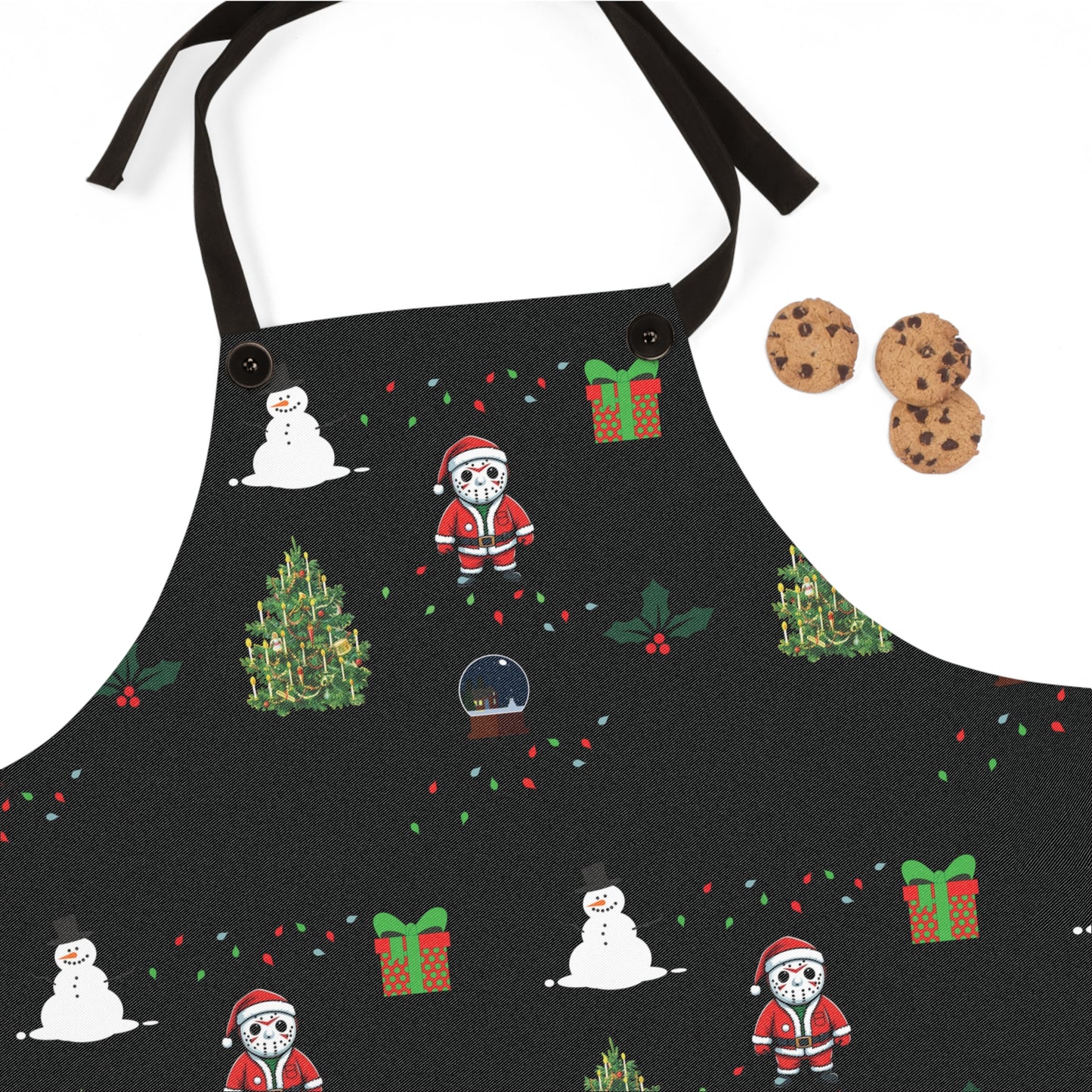 Christmas Cooking Apron - Jason in Santa Suit Horror Home Holiday Gift