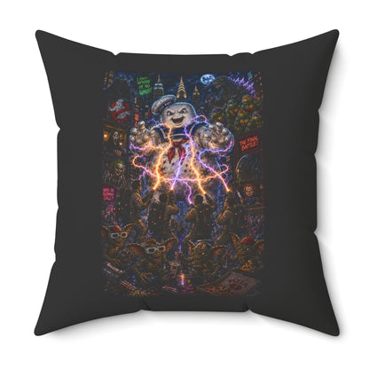 80's Horror Retro Halloween Throw Pillow Decorative Cushion