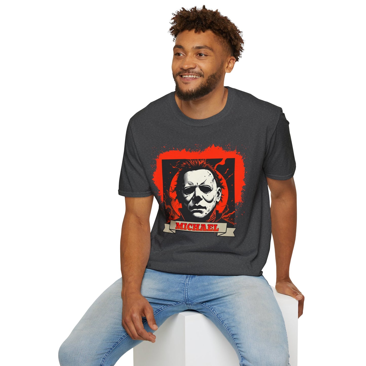 Vintage Horror Mask Portrait "Michael" Graphic T-Shirt