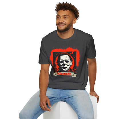 Vintage Horror Mask Portrait "Michael" Graphic T-Shirt
