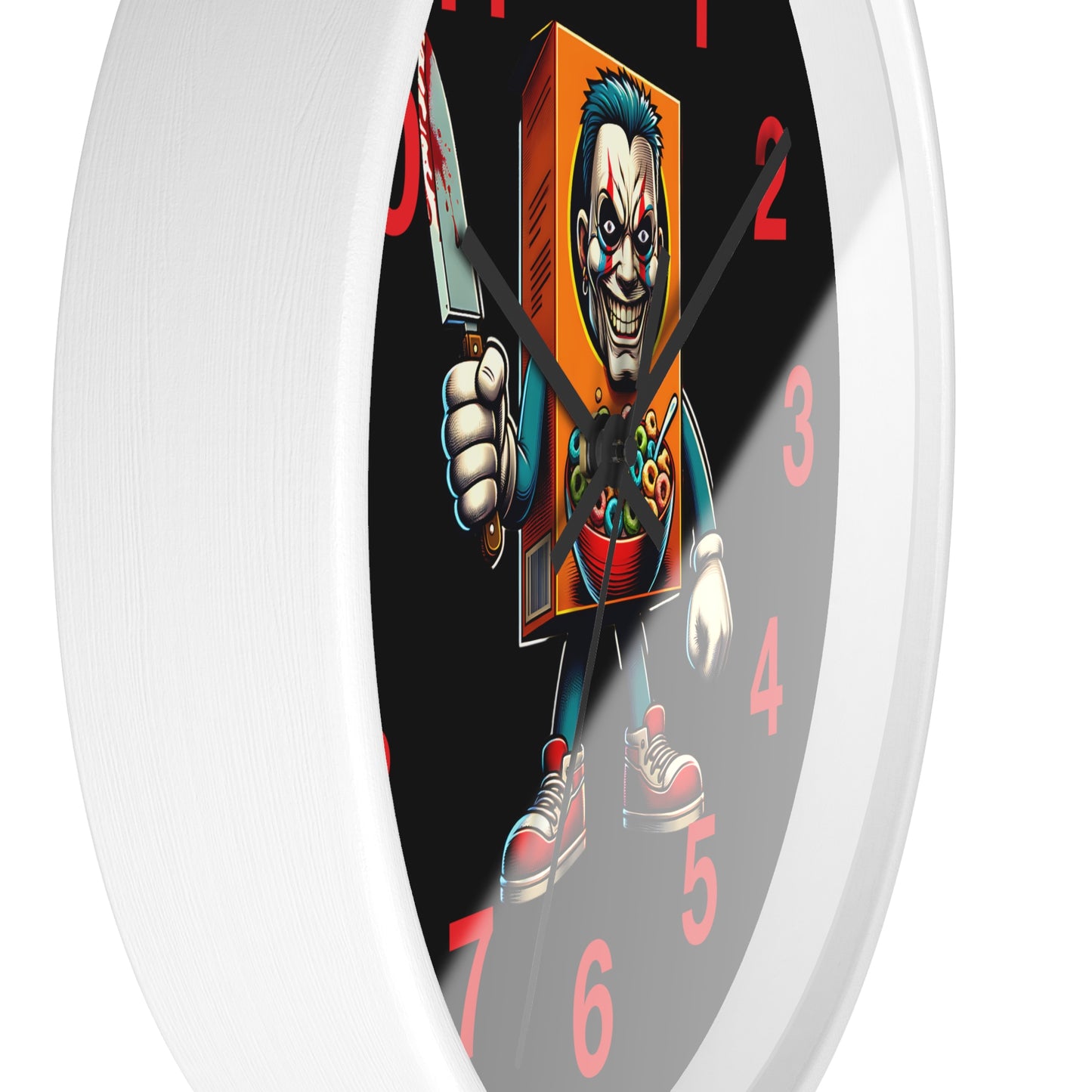 Funny Horror Wall Clock - Cereal Killer, Outside the Box Design