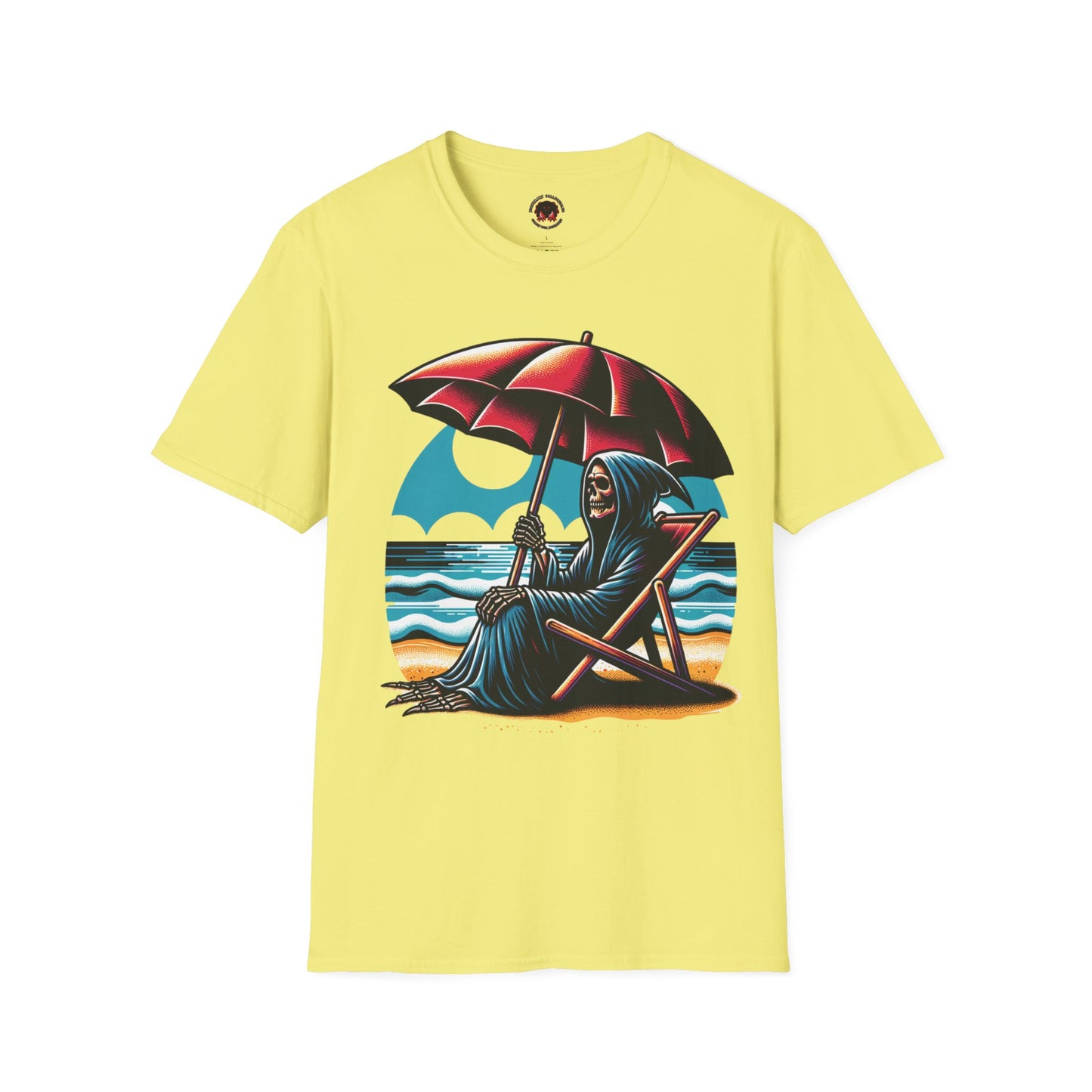 Summerween Grim Reaper Beach Day Unisex Soft style T-Shirt