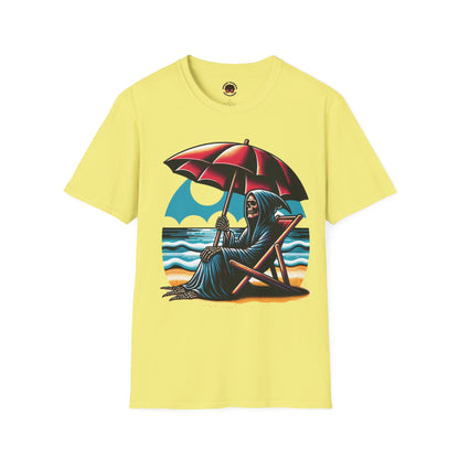 Summerween Grim Reaper Beach Day Unisex Soft style T-Shirt