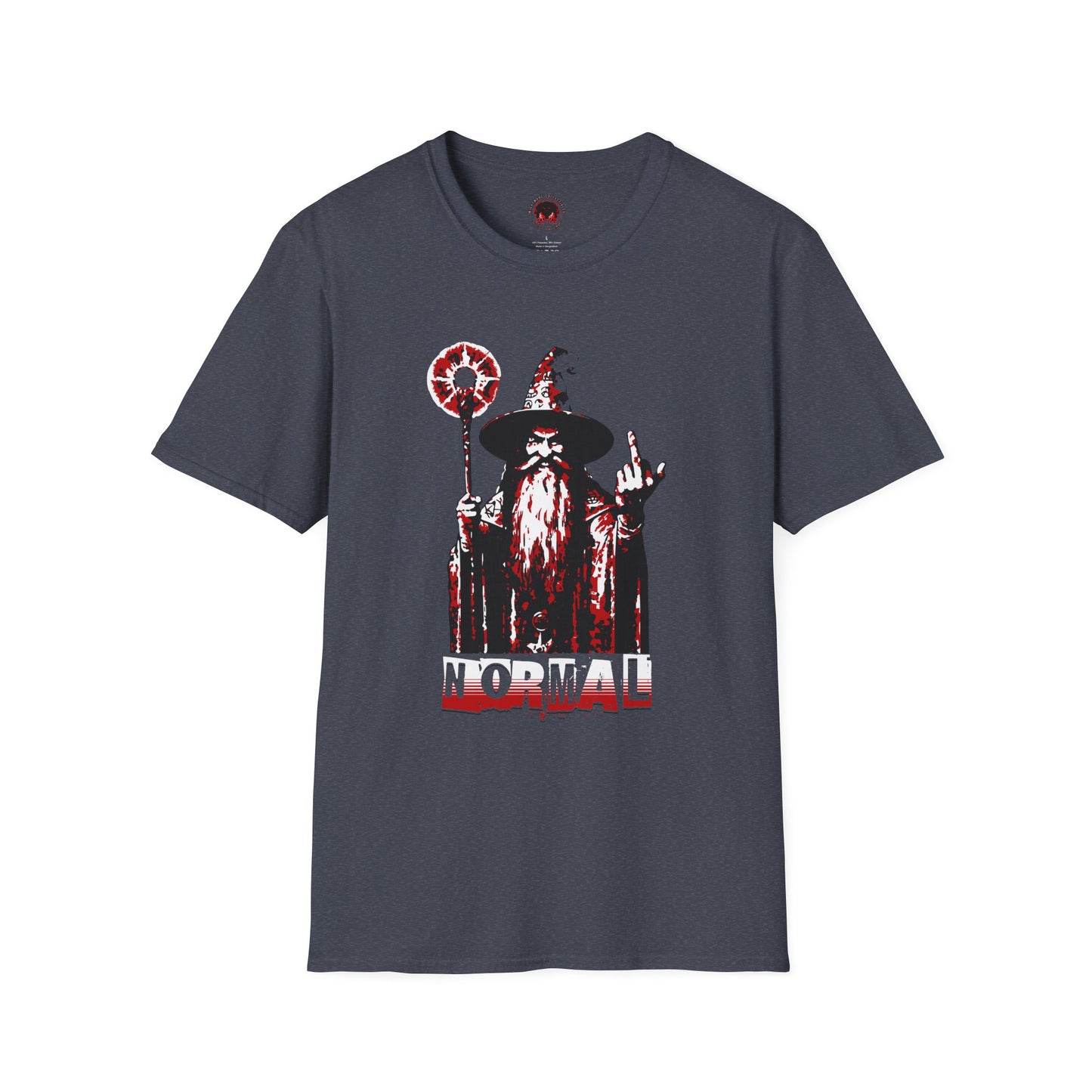 Unisex Soft Style T-Shirt - F*ck Normal Middle Finger Wizard Design