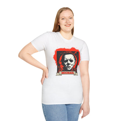 Vintage Horror Mask Portrait "Michael" Graphic T-Shirt