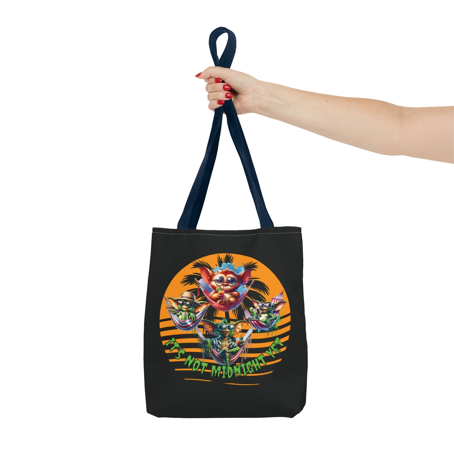 Summerween It's Not Midnight Yet Shoulder Tote Bag (AOP) 3 Sizes