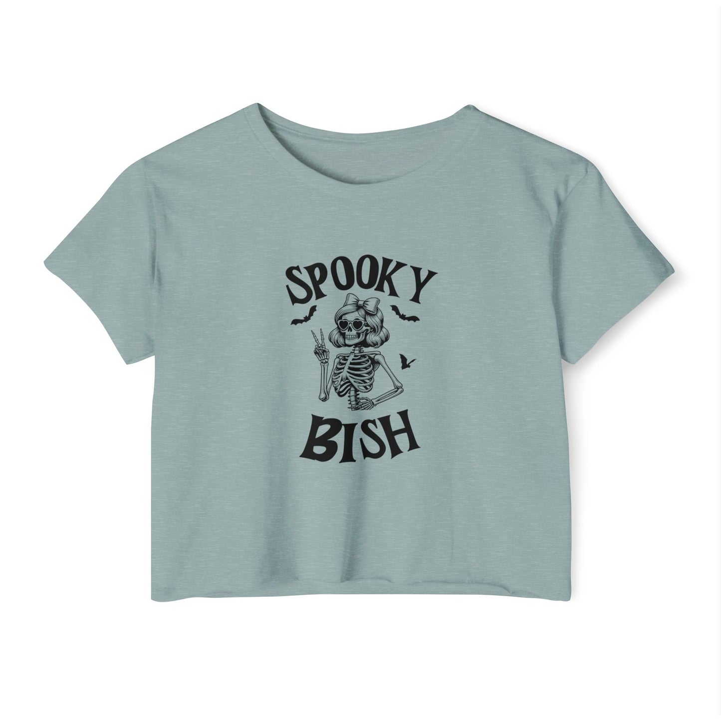 Spooky BISH Women's Festival Crop Top - Halloween Graphic Tee