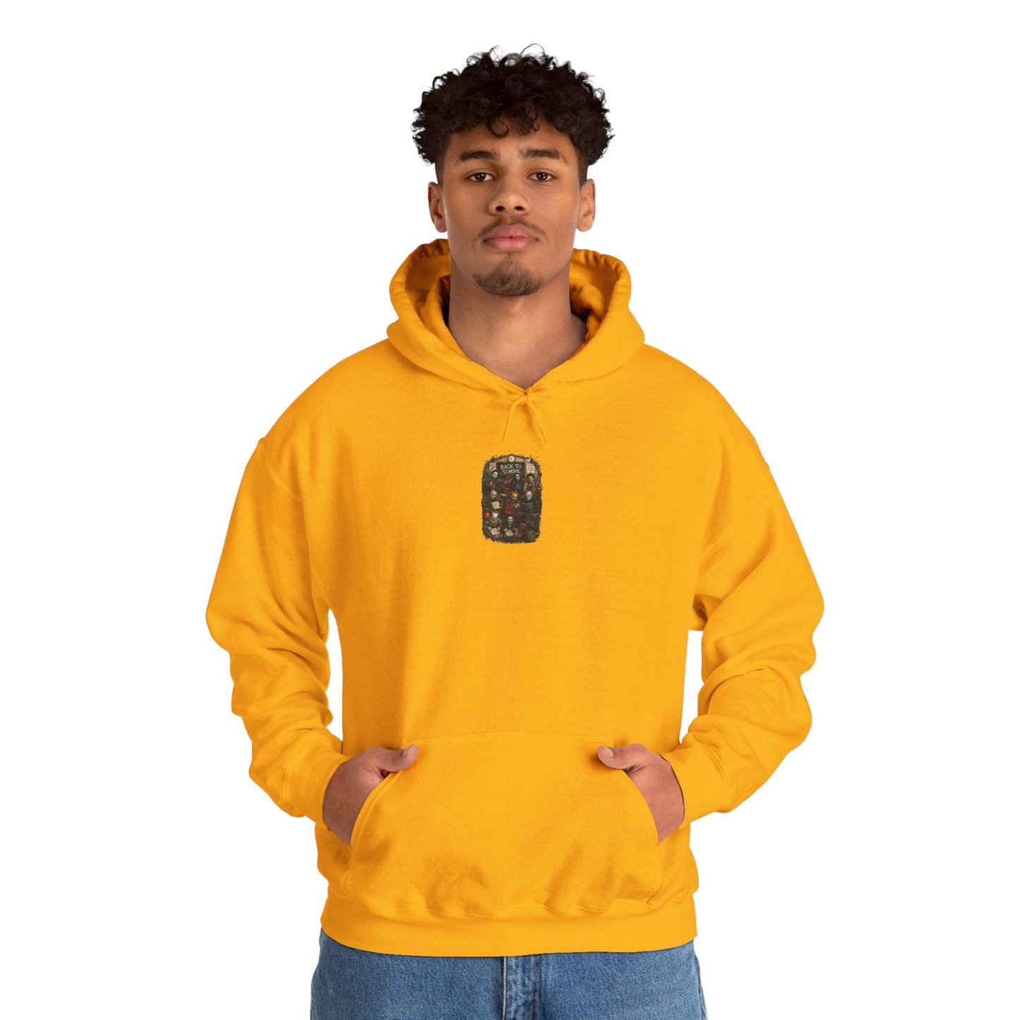 Horror Icons "Back to School" Hoodie — Vintage Movie Villains Graphic Sweatshirt