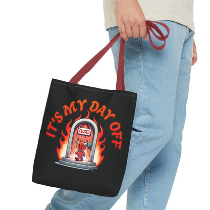 Little Devil It's My Day Off Shoulder Carry Tote Bag (AOP)