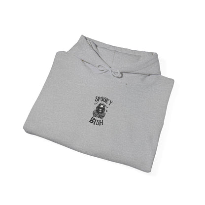 Spooky Bish Hoodie — Skeleton Finger and Sunglasses Design