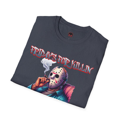 Summerween Saturday's For Chillin Jason 420 Unisex Soft style T-Shirt