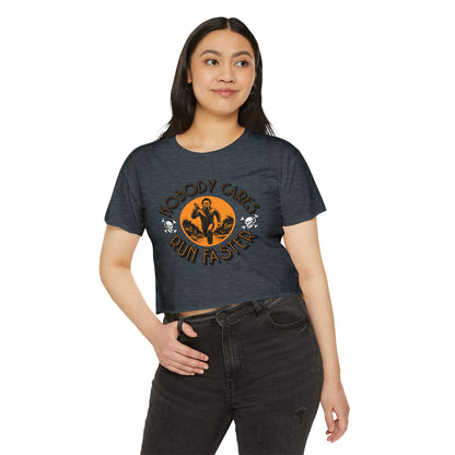Nobody Cares Run Faster Women's Festival Crop Top