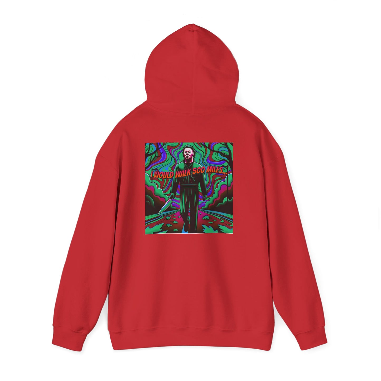 Psychedelic Road Trip Michael Hoodie – "Would Walk 500 Miles" Graphic Pullover