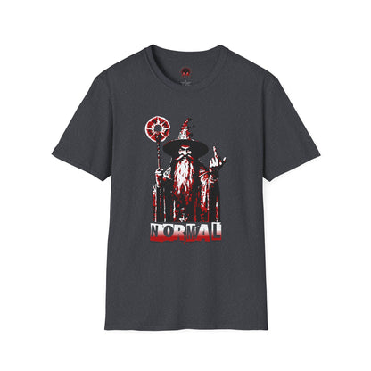 Unisex Soft Style T-Shirt - F*ck Normal Middle Finger Wizard Design
