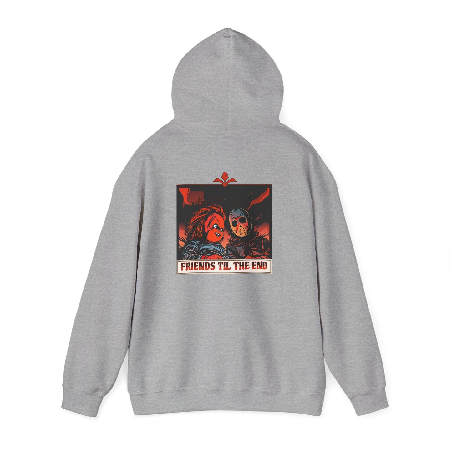Hoodie - Friends Til The End Horror Movie Icon Friends Graphic Hoodie