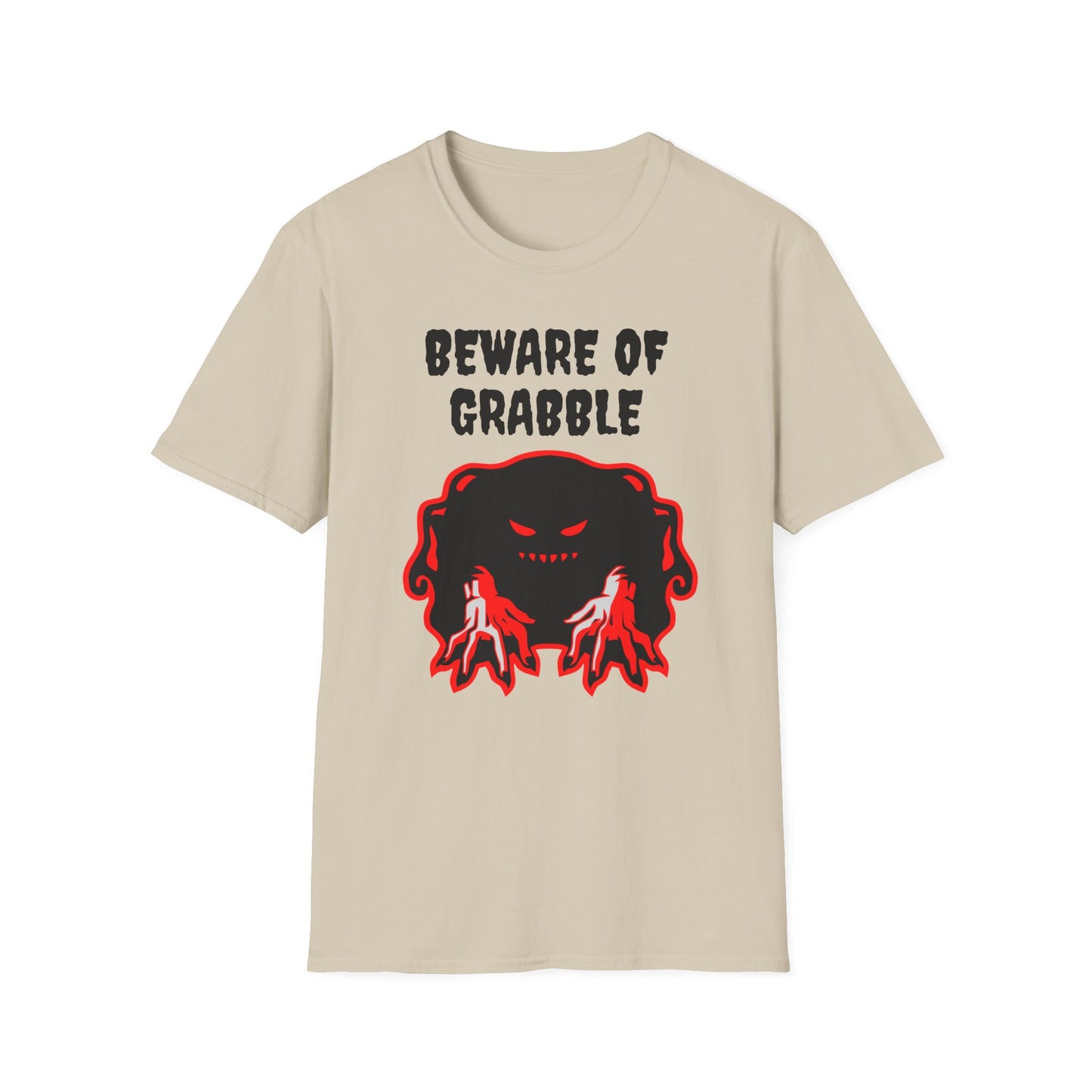 Nightmare Collectibles Beware Of Grabble Unisex Softstyle T-Shirt Horror Fun Shirt