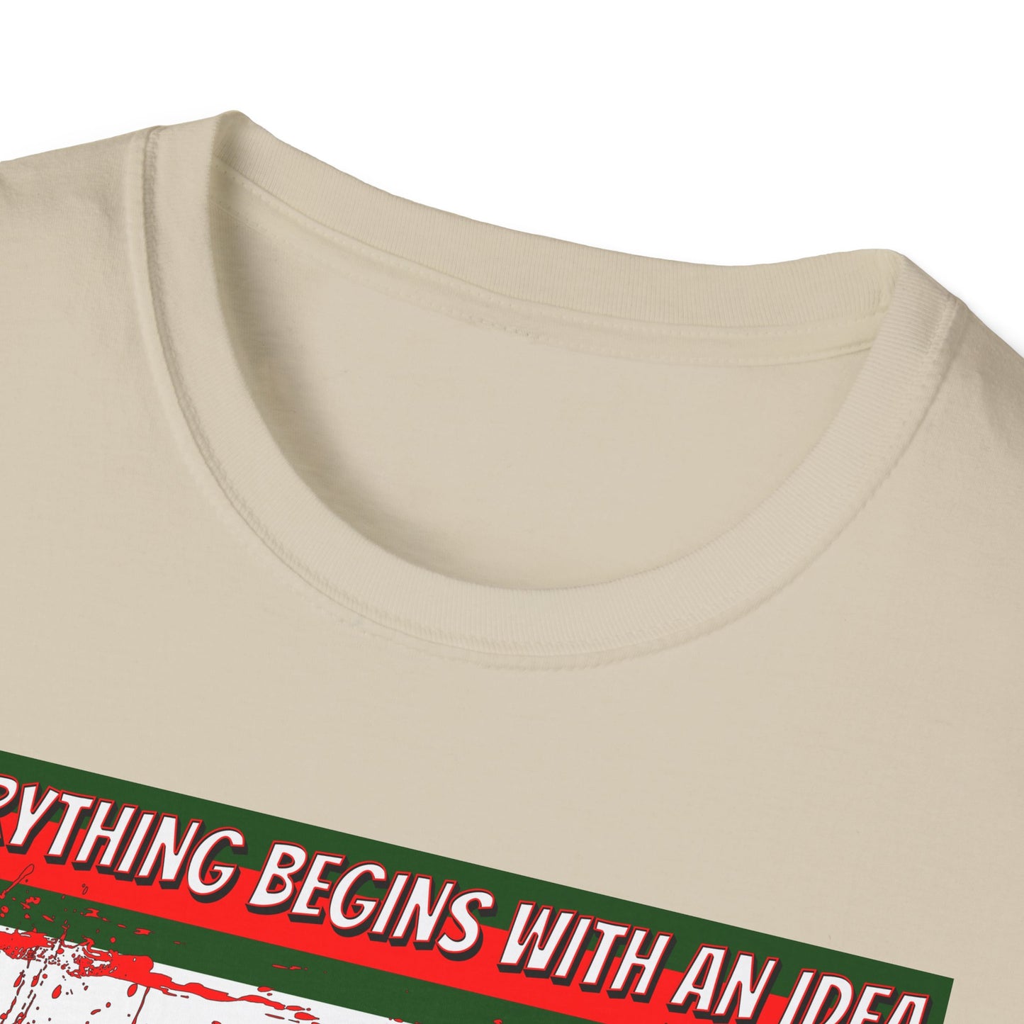 Horrorvational - Everything Starts With An Idea Unisex Softstyle T-Shirt Scary Fun