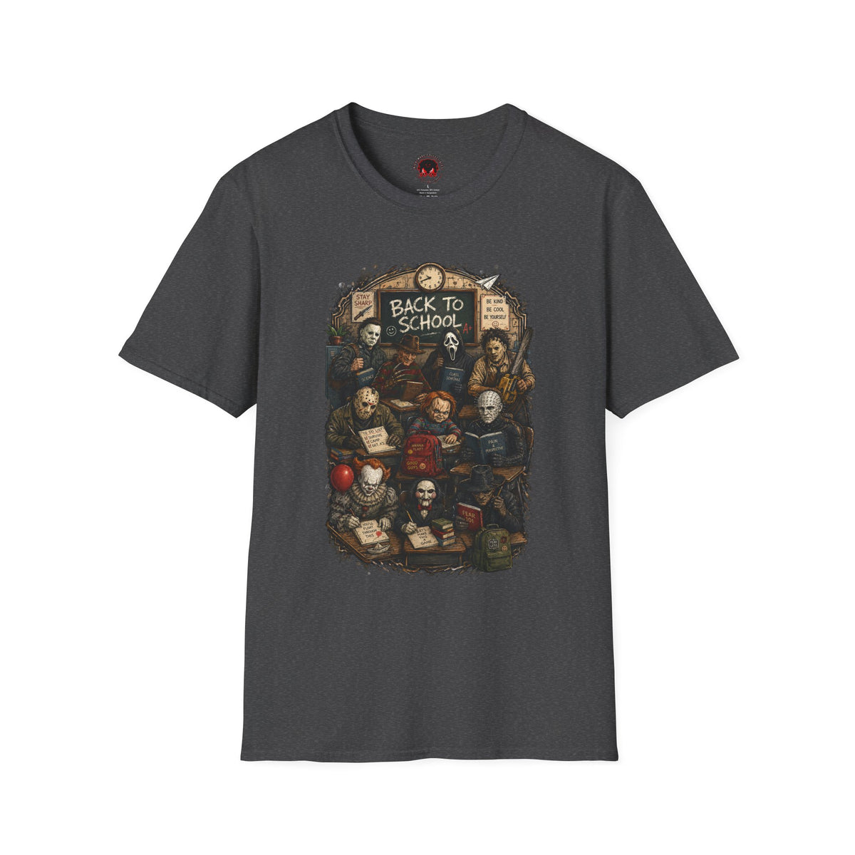 "Back to School" Horror Movie Character Class Portrait - T Shirt